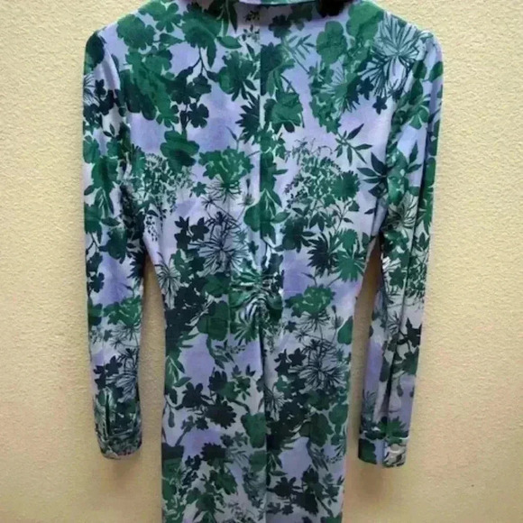 anthropologie long sleeve dress V-neck  midi shirt dress - Picture 6 of 8